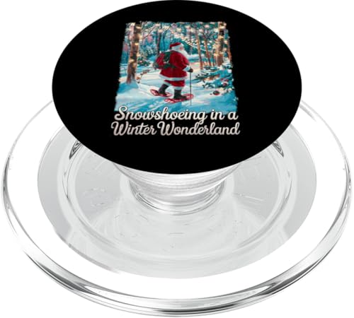 Weihnachtsmann Schneeschuhwandern im Winterwunderland Weihnachten PopSockets PopGrip für MagSafe von Xmas Snow Shoe Hiking Lover Kids Men Women Tees