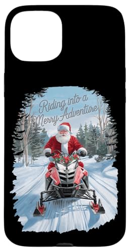 Hülle für iPhone 15 Plus Reiten Weihnachtsmann Weihnachten Schneemobil Merry Adventure von Xmas Snowmobiling Lover Winter Kids Men Women Tees