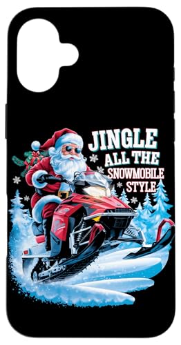 Hülle für iPhone 16 Plus Jingle All The Way Weihnachtsschlittenfahrt auf dem Weihnachtsmann von Xmas Snowmobiling Lover Winter Kids Men Women Tees