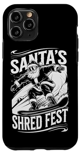 Hülle für iPhone 11 Pro Santa Snowboarder Weihnachten Snowboarder Santa's Shred Fest von Xmas Winter Sport Lover Boys Girls Men Women Tees