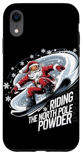 Hülle für iPhone XR Riding North Pole Santa Snowboarder Weihnachten Snowboarder von Xmas Winter Sport Lover Boys Girls Men Women Tees