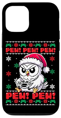 Hülle für iPhone 13 Lustige weiße Eule Gamer Pew Videospiel Ugly Christmas Boys von XmasByAxisone2024