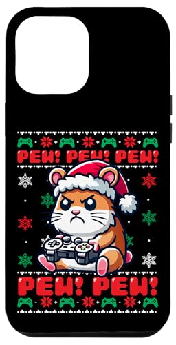 Hülle für iPhone 13 Pro Max Lustiger Hamster Gamer Pew Videospiel hässliche Weihnachten Jungen Kinder von XmasByAxisone2024