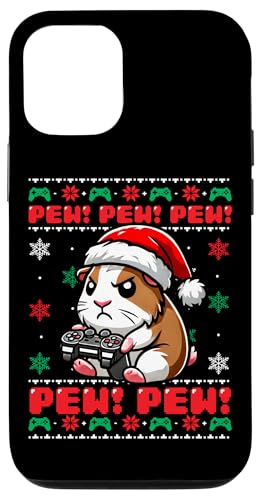 Hülle für iPhone 14 Lustiger Hamster Gamer Pew Videospiel hässliche Weihnachten Jungen Kinder von XmasByAxisone2024