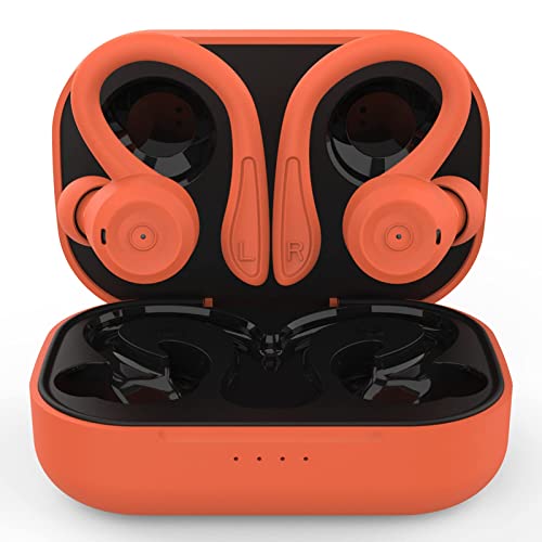 Sportkopfhörer Bluetooth in Ear Kopfhörer Kabellos Wasserdicht Schweißfest Wireless Sport Ohrhörer Geräuschunterdrückung mit Ohrhaken Mikrofon für Training Sports Joggen Radfahren iOS Android Orange Sportkopfhörer Bluetooth in Ear Kopfhörer Kabellos Wasserdicht Schweißfest Wireless Sport Ohrhörer Geräuschunterdrückung mit Ohrhaken Mikrofon für Training Sports Joggen Radfahren iOS Android Orange von Xmenha
