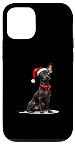 Hülle für iPhone 12/12 Pro Niedlicher Xoloitzcuintli Hund Weihnachten Merry X-mas Grafik von Xoloitzcuintli Christmas Dog Breed Designs