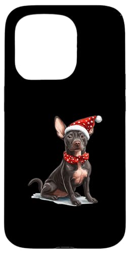 Hülle für iPhone 15 Pro Niedlicher Xoloitzcuintli Hund Weihnachten Merry X-mas Grafik von Xoloitzcuintli Christmas Dog Breed Designs