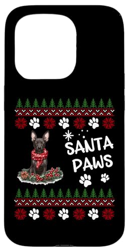 Hülle für iPhone 15 Pro Niedlicher Xoloitzcuintli Hund hässliche Weihnachtsmannpfoten von Xoloitzcuintli Christmas Dog Breed Designs