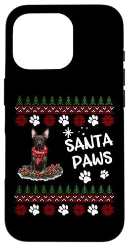 Hülle für iPhone 16 Pro Niedlicher Xoloitzcuintli Hund hässliche Weihnachtsmannpfoten von Xoloitzcuintli Christmas Dog Breed Designs