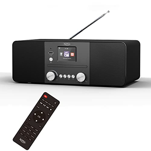 XORO HMT 620 - All-in-One Stereo Internetradio mit CD-Player, DAB+/FM Radio, WLAN, Bluetooth, Spotify Connect, MP3 USB Player, Netzwerkstreaming, App Steuerung schwarz von Xoro