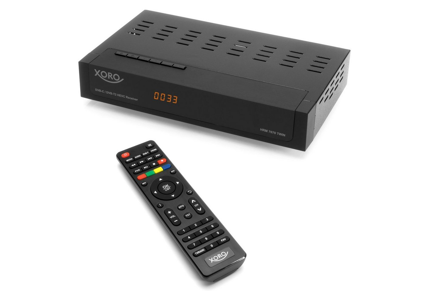 Xoro HRM 7670 TWIN - FullHD HEVC DVB-T/T2/C Combo Kabel-Receiver (Full HD) von Xoro