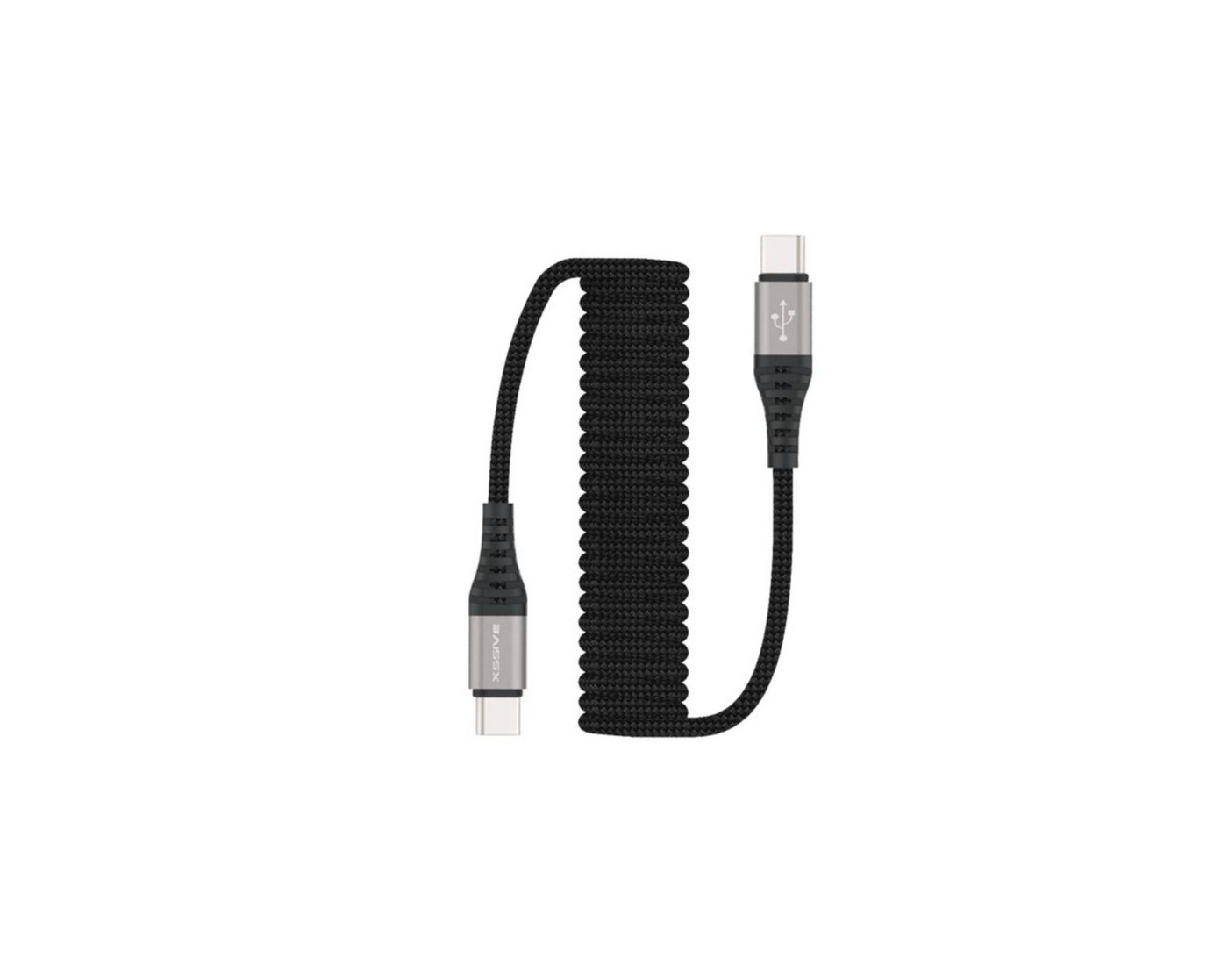 Xssive 1,5 m Lade- und Datenkabel USB-C zu USB-C Strechable geflochten USB-Ladegerät von Xssive