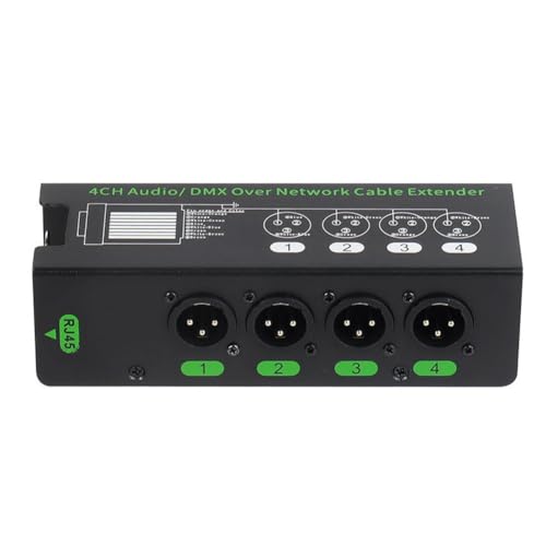 Xtahdge 4CH 3-Poliger Audio-/-Über-Netzwerkkabel-Extender DMX512-Netzwerksignal-Extender XLR auf RJ45-Ethernet-Adapter XLR-Stecker von Xtahdge