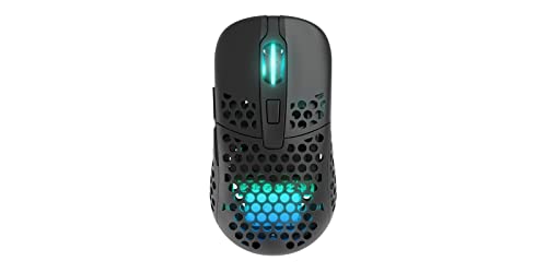 Xtrfy M42 Wireless, Kabellose Ultraleichte Gaming-Maus, Optimiert für esports, 2,4 GHz Funk, RGB-Beleuchtung, Modulares Gehäuse (2 Größen inkl.), Schwarz von Xtrfy