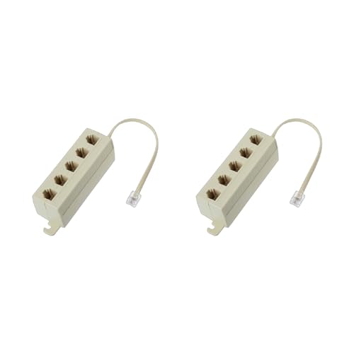 RJ11 6P4C Stecker auf 5 x 6P4C Buchse Steckdosenadapter Splitter für Telefone Faxgeräte Modems Adapterstecker auf USB-Adapterkabel USB-Adapterkabel USB-Adapterkabel für Headset von Xuancai