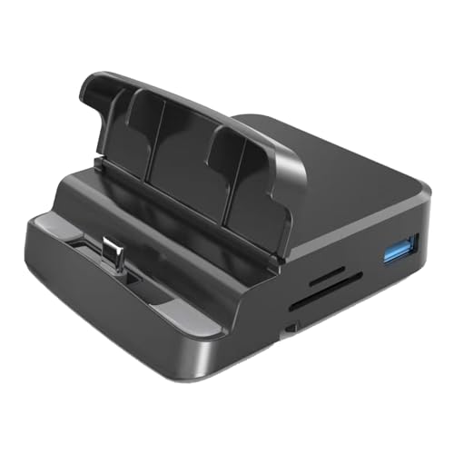 Xuancai Dockingstation mit 3 USB-Ports, Kartenleser, Ladeanschluss, Handy-Ständer von Xuancai