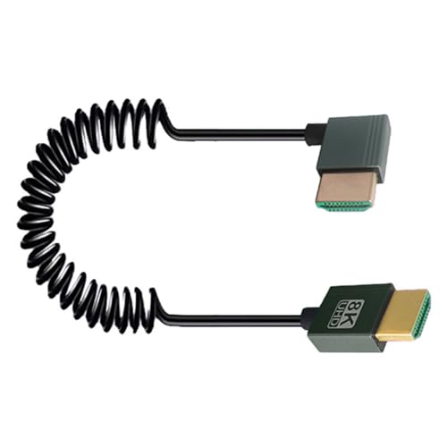 Xuanxi Leistungsstarkes 8K HDMI-kompatibles Kabel, 0,9 m Spiralkabel Stecker auf Stecker, Schnittstellenkabel für professionelle Video-Ausrüstung von Xuanxi