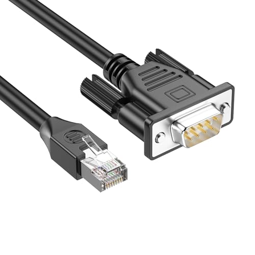 Xuanxi RJ45 auf D-Sub 9-poliges RS232-Debugging-Kabel, Stecker auf Buchse/Stecker, Verlängerungskabel für Router, Switches Management von Xuanxi