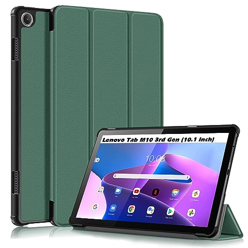 XunyLyee Hülle für Lenovo Tab M10 3rd Gen (10.1 Zoll) TB-328F/ TB-328X Schutzhülle, Dunkelgrün von XunyLyee