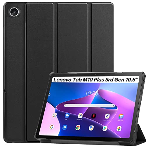 XunyLyee Hülle für Lenovo Tab M10 Plus 3rd Gen 10.61" TB-125F/128F (Nicht für Lenovo Tab M10 3rd Gen 10.1" TB-328F/ TB-328X), Schwarz von XunyLyee