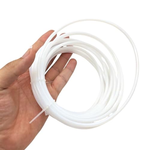 Xuulan PTFE-FEP-Schlauch for 3D-Druckerteile, Rohr 1 mm, 2 mm, 3 mm, 4 mm, 5 mm, 6 mm, 8 mm(White,D 5mm x 6mm OD) von Xuulan