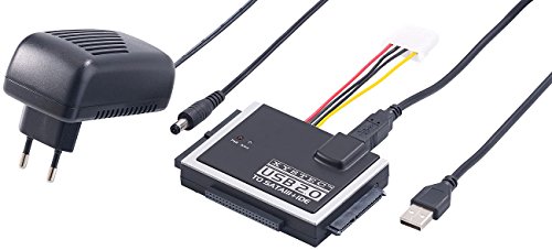 Xystec Festplatte Lesegerät: Universal-Festplatten-Adapter für IDE/SATA auf USB 3.0, inkl. Netzteil (SSD Lesegerät, SSD Festplatte Lesegerät, Festplattengehäuse) von Xystec