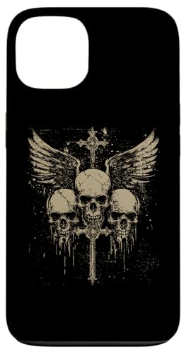 Hülle für iPhone 13 Totenkopf Kreuz Y2K Grunge Ästhetisch Alt Goth Totenkopf Kreuz Gothic von Y2K Alt Clothes Grunge Tees For Men & Women