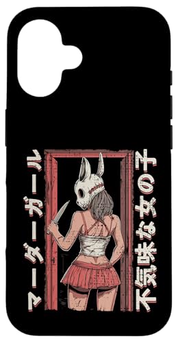 Hülle für iPhone 16 Anime Horror Bunny Aesthetic Soft Grunge Waifu Japanisches Mädchen von Y2K Alt Clothes Grunge Tees For Men & Women