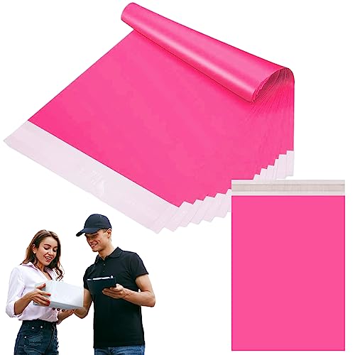 10 Stück 45x60cm Rose Versandbeutel Plastik Versandtaschen,Versandtüten für Kleidung Groß,Selbstklebend Poly Kunststoffbeutel Wasserdichte Kuriertaschen Paket Tüten für Versand Warensendung Textilien von YAAVAAW