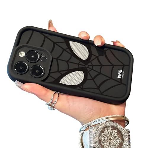 YAAYAGO Spider Man Handyhülle für iPhone 15 Hülle Spider Man TPU Soft Phone Hülle Für iPhone 14 Pro 15 Plus 13 Pro Max 12 11 Cover-Für iPhone 14 Plus-Schwarz von YAAYAGO