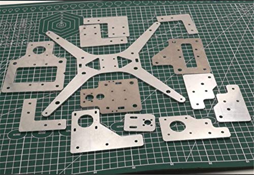 YAKESTYLE Druckerteile- 1 STÜCKE 3D Aluminium-Platten-Upgrade-Kit für 3D-Drucker Aluminiumteile Linearschiene (Size : Single Set) von YAKESTYLE