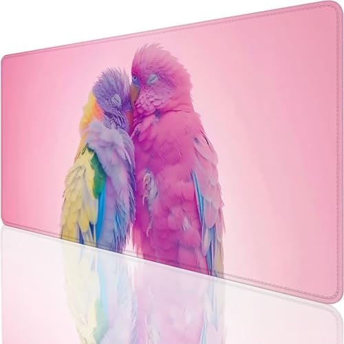 Gaming Mauspad XXL Rosa Vogel - Großes Mousepad Desk Mat 1200x600x3mm - rutschfeste Schreibtischunterlage für Gaming und Büro - - Präzises und langlebiges maxlvl Large Mouse pad D-8 von YALNSENN