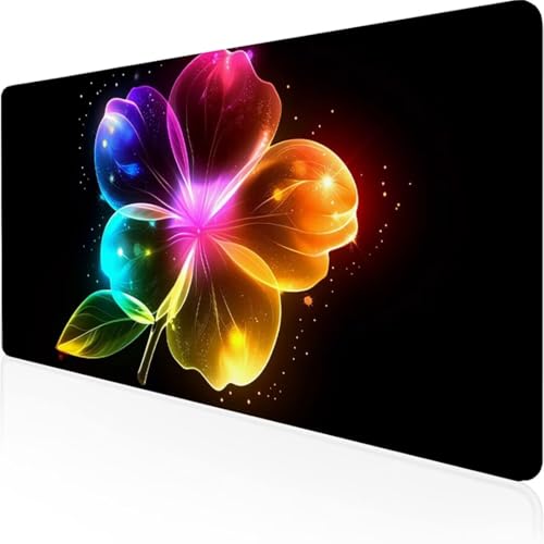 Mauspad – Gaming Mousepad – rutschfest und Wasserdicht – Nahtlose Kanten Mouse Pad verbessert Geschwindigkeit und Präzision, Mausmatte für PC, Büro, Laptop, Computer 600 x 300mm Traum Blume von YALNSENN