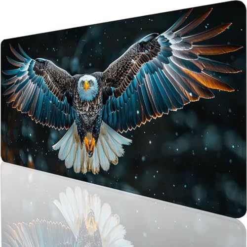 Mauspad XXL, 600x300x3mm, Mousepad Groß Gaming mit Motiv, Schreibtischunterlage, Spezielle Oberfläche, Verbessert Präzision Geschwindigkeit, Tischunterlage Large Size Schwarz Tier U-1 von YALNSENN