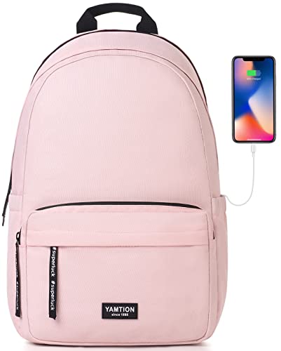 YAMTION 17.3" Schulrucksack Mädchen Teenager Rucksack Frauen für Uni Studium Freizeit,Rucksack Schule Mädchen Rucksack Laptop Schultasche Cityrucksack Damen mit Anti Diebstahl Tasche von YAMTION