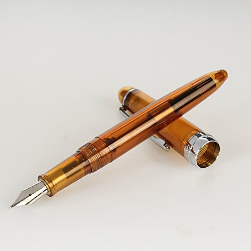 YANFJHV NEU Jinhao 992 Spirale Transparent Bunt Nib Füllfederhalter Spitzer Für Dicke Stifte (Coffe, One Size) von YANFJHV