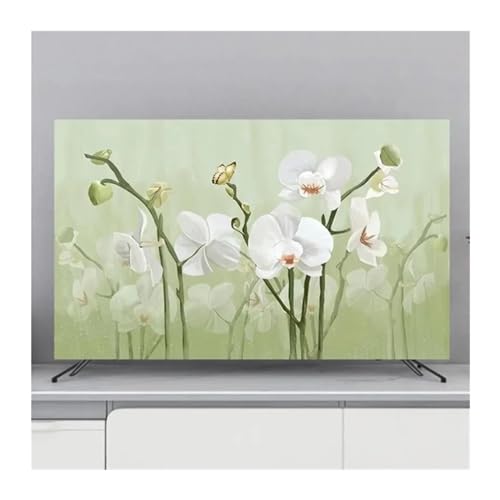 YANKUN TV Abdeckung TV Abdeckung Schutz Staub Abdeckung Haushalt Hängen TV Staub Abdeckung Hause Universelle Blumen Dekoration Einfache FüR Flacher Fernseher(C,65inch 152x92cm) von YANKUN