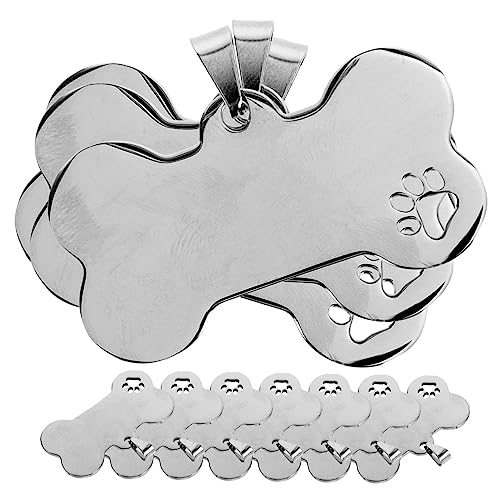 YARNOW 10Stücke Haustier Id Tags Knochenförmige Hundemarke Mit Gravur Für Welpen Und Katzen Personalisierbar Rostfrei Für Schlüsselanhänger Und DIY Projekte YARNOW 10Stücke Haustier Id Tags Knochenförmige Hundemarke Mit Gravur Für Welpen Und Katzen Personalisierbar Rostfrei Für Schlüsselanhänger Und DIY Projekte von YARNOW