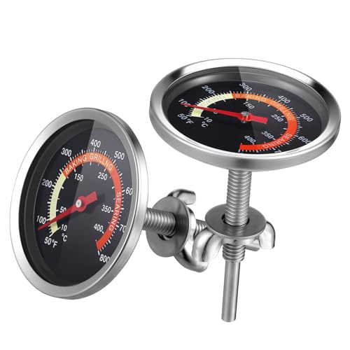 YARNOW 2 Stk thermometer aus edelstahl Thermometeranzeige Backthermometer grillofen thermometer grill zubehör grillthermometer Metallthermometer Grilltemperaturanzeige Rostfreier Stahl von YARNOW