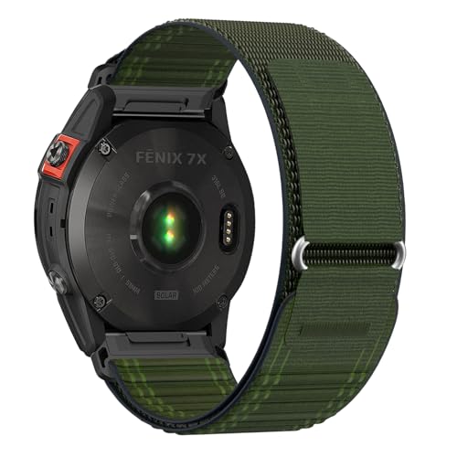 YASPARK Armband für Fenix 8 51mm/Fenix 7X/Fenix 6X/Fenix 7X Pro, 26mm Quick-Installed Nylon Armband für Fenix 5X/Fenix 5X Plus/Fenix 7X Solar/Fenix 3/Fenix 3 HR/Fenix 7X Sapphire Solar/D2 Delta PX von YASPARK