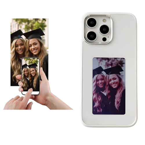 YATUO DIY E-Ink Handyhülle für iPhone 13 Pro, Bedienung Smart Photo Rückprojektion, Customiza Handyhülle, zeigt Fotos sofort auf dem Tintenbildschirm an, personalisieren Sie Ihre Handyhülle (weiß) von YATUO