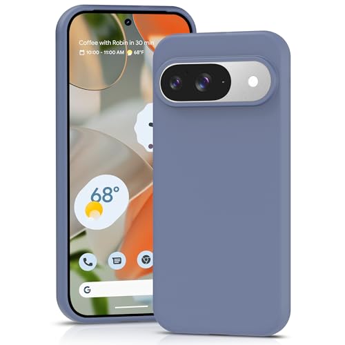 YATWIN für Google Pixel 9 Hülle, Google Pixel 9 Pro Hülle, Premium Silikon Handyhülle mit Seidig-Weicher Berühren Ultra Dünne Stoßfeste Kratzfeste Schutzhülle, Lavendelgrau von YATWIN