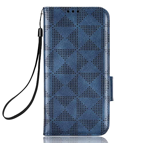 YAYIYY Hülle Kompatibel mit Motorola Edge 2024, Premium Leder Brieftasche Flip Cover mit Kartenfächern Magnetverschluss Ständer.Blau von YAYIYY