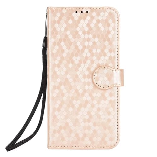 YAYIYY Hülle Kompatibel mit Samsung Galaxy A26 5G, Premium Leder Brieftasche Flip Cover mit Kartenfächern Magnetverschluss Ständer.Gold von YAYIYY