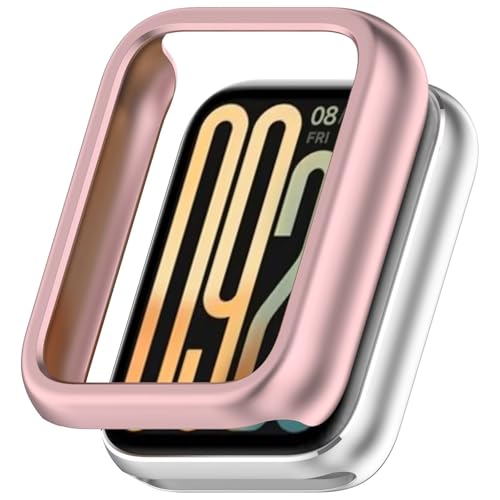 YAYIYY Hülle für Xiaomi Smart Band 9 Pro,Harter PC, Ultradünn, Sturzsicher, Kratzfest, Smartwatch Schutzhülle.Roségold von YAYIYY