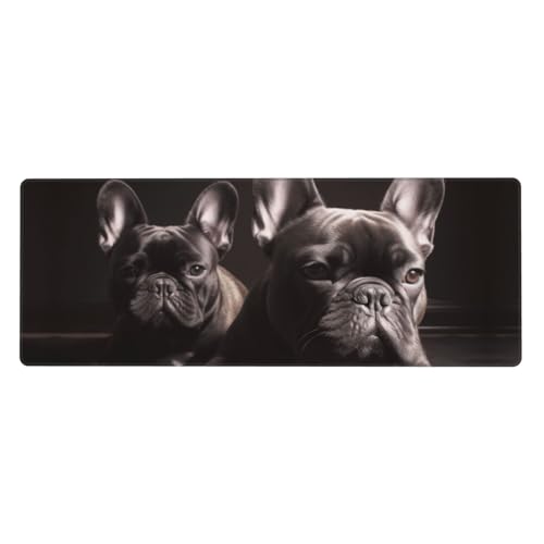 Extra großes Tastatur-Pad mit französischer Bulldogge, gummiert, verschleißfest, angenehm anzufassen, geeignet für Desktop-Laptops von YAzgaN