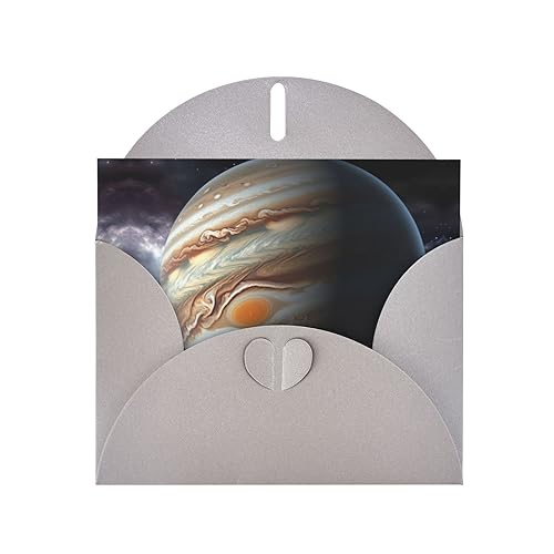 Jupiter-Geburtstagskarten mit Umschlägen. Diese leere Grußkarte verwendet Perlenpapier-Liebesknopf-Umschlag-Verpackung. Für alle Anlässe, Geburtstagskarten, Hochzeitskarten. von YAzgaN