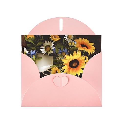 Sonnenblumen-Geburtstagskarten mit Umschlägen. Diese leere Grußkarte verwendet Perlenpapier-Liebesknopfumschläge. Für alle Anlässe, Geburtstagskarten, Hochzeitskarten. von YAzgaN