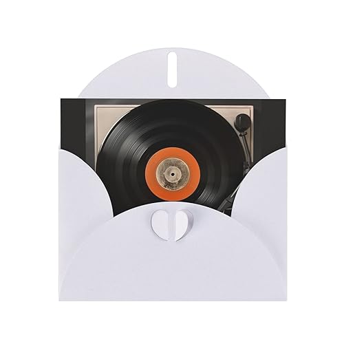 Vintage-Vinyl-Schallplatten-Geburtstagskarten mit Umschlägen. Diese leere Grußkarte verwendet Perlpapier-Liebesknopf-Umschlag-Verpackung. Für alle Anlässe, Geburtstagskarten, Hochzeitskarten. von YAzgaN