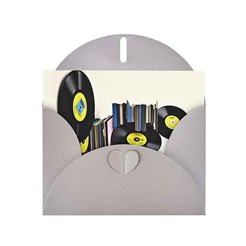 Vinyl-Schallplatten und Klebebänder, Geburtstagskarten mit Umschlägen. Diese leere Grußkarte verwendet Perlpapier-Liebesknopf-Umschlagverpackung. Für alle Anlässe, Geburtstagskarten, Hochzeitskarten. von YAzgaN